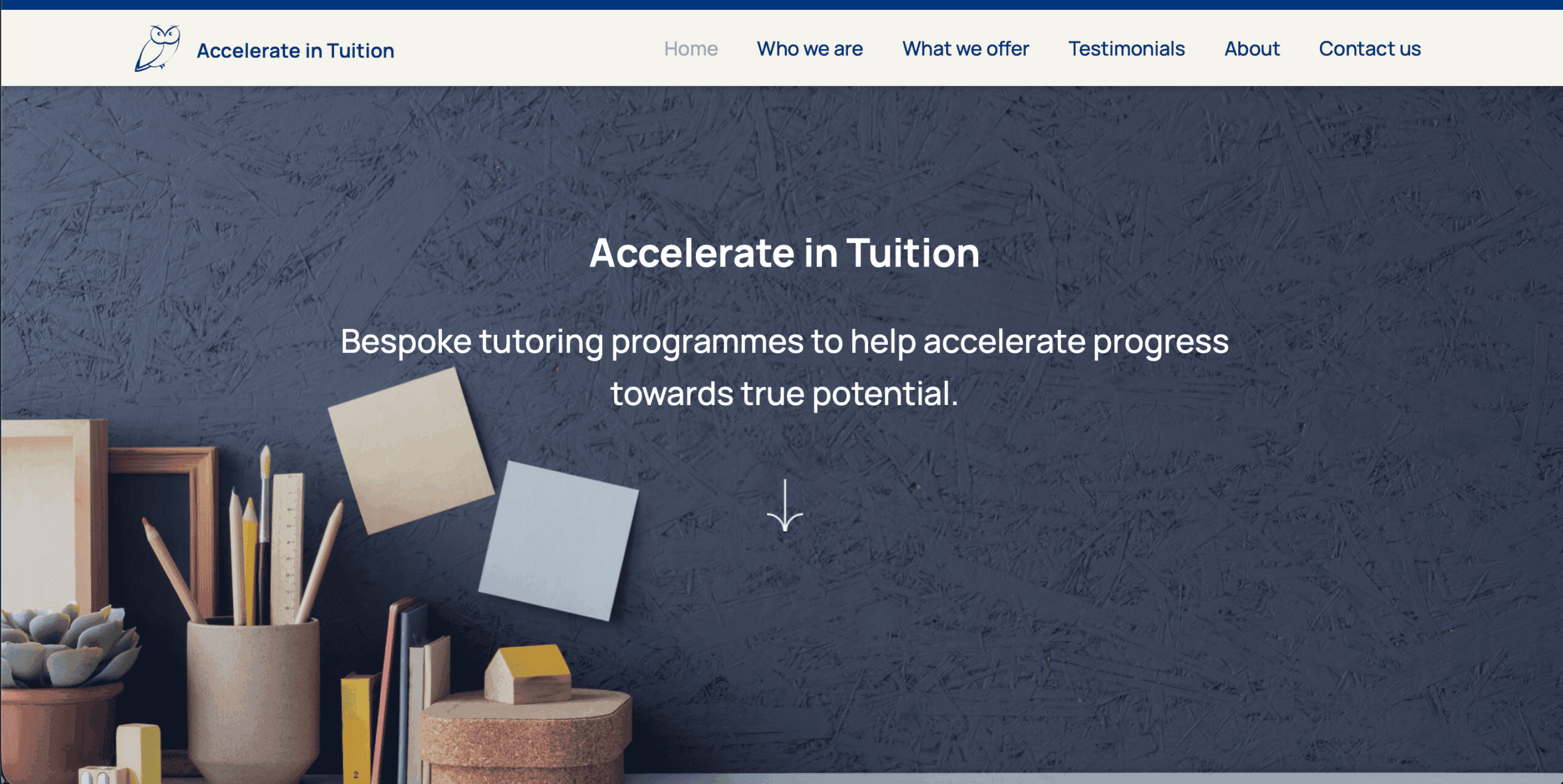 Accelerate in Tuition - Website Development - Branding - Staffordshire - Digital Hawks